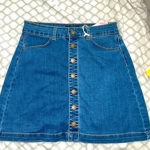 Wax Jean Denim Skirt